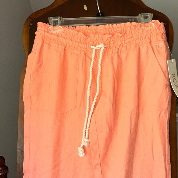 NWT Roxy Oceanside beach pant coral color women’s size 4 - Picture 2 of 10